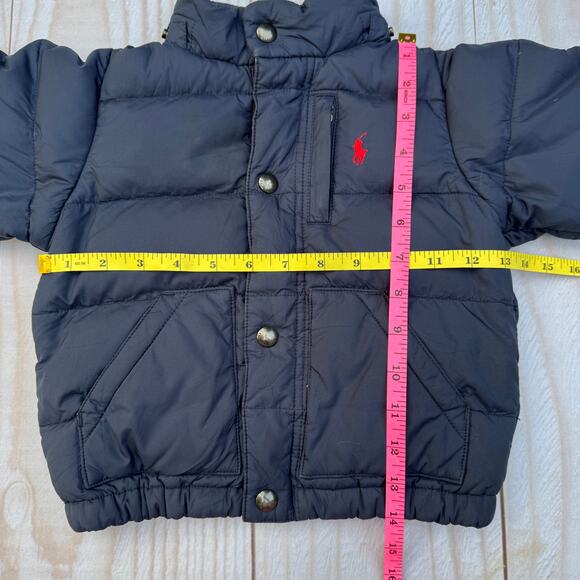 Polo Ralph Lauren Boys Toddler 18M Puffer Down Jacket Navy Blue ***No Hood*** - Picture 4 of 6